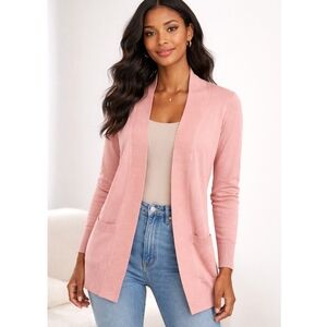 Cielo Soft Pink Open Front Cardigan